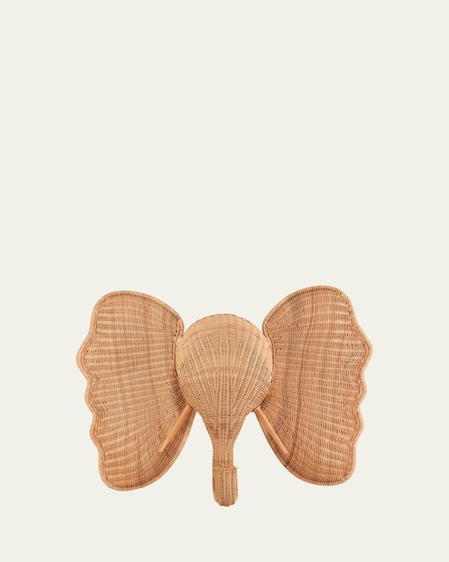 Wicker Elephant Wall Art